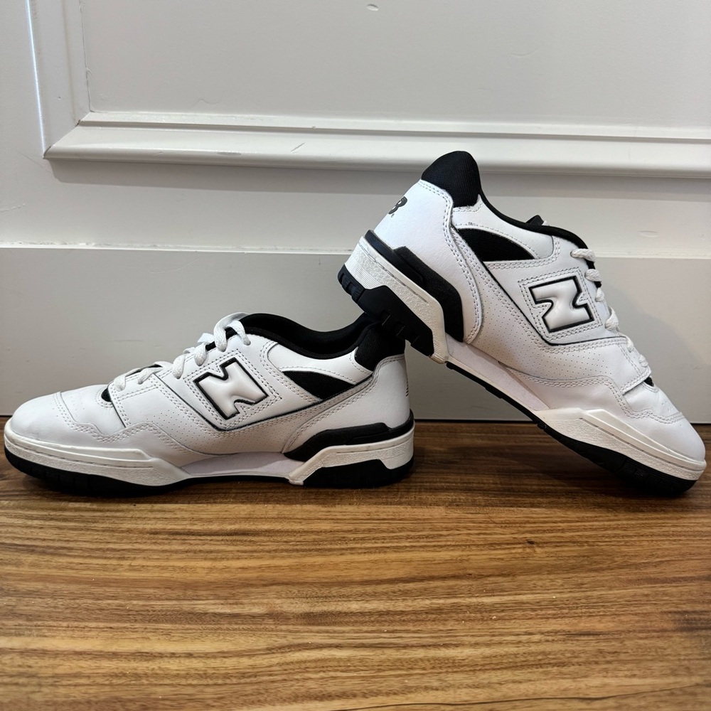 New Balance White and Black Men's Sneakers